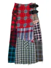 Needles Patchwork Belted Midi Skirt In Multi