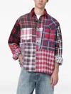 Needles Cotton Patchwork Check Shirt In Multi