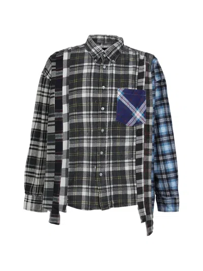 Needles Patchwork Fannel Shirt In Black
