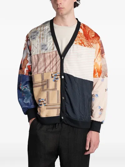 Needles Patchwork V-neck Shirt Jacket In Multi