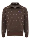 Needles Pattern Sweatshirt In Brown