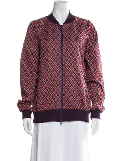 Pre-owned Needles Patterned Bomber Jacket In Red