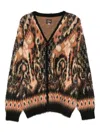Needles Patterned Cardigan In Animal Print