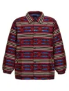 Needles Jacket Striped Pattern Side Pockets In Red