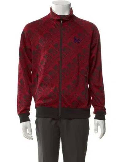 Pre-owned Needles Patterned Crew Neck Sweatshirt In Red