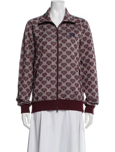 Pre-owned Needles Patterned Jacket In Burgundy