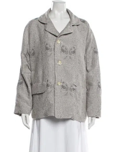 Pre-owned Needles Patterned Jacket In Grey