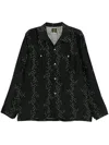 Needles Patterned-jacquard Shirt In Black