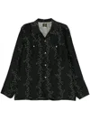 Needles Patterned-jacquard Shirt In Black