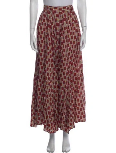 Pre-owned Needles Patterned Long Skirt In Red