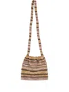 Needles Striped Canvas Messenger Bag In Pink