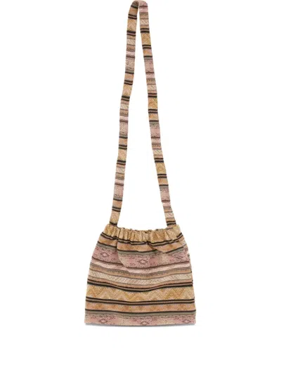 Needles Patterned Messenger Bag In Pink
