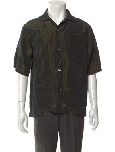 Pre-owned Needles Patterned Short Sleeve Shirt In Green