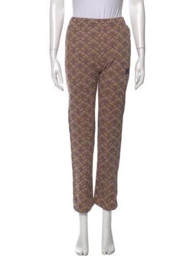 Pre-owned Needles Patterned Straight Leg Pants In Orange