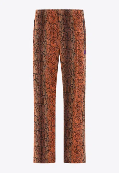 Needles Patterned Track Pants In Orange