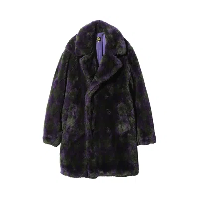 Pre-owned Needles Pea Coat 'green/purple' | Men's Size L