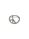 Needles Metallic Peace Symbol Brooch And Pin In Silver