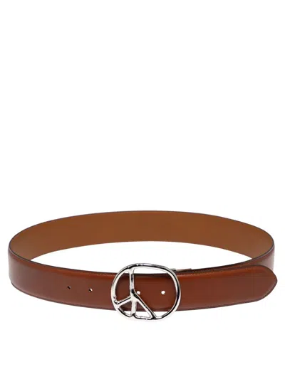 Needles Peace Buckle Belts Brown