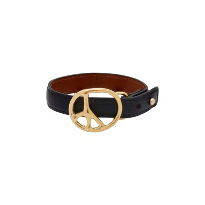 Pre-owned Needles Peace Buckle Bracelet 'black' | Men's Size L
