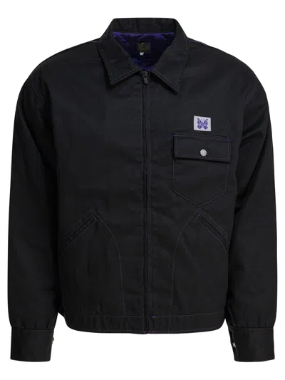 Needles Zipped Logo Patch Jacket In Black