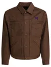 Needles Cropped Structured Jacket With Classic Collar In Brown