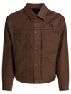Needles Cropped Structured Jacket With Classic Collar In Brown