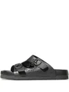 Needles Perforated Buckle Sandals In Black