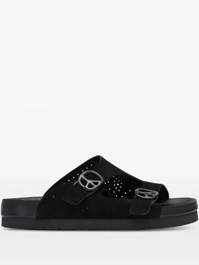 Needles Perforated Sandals In Black