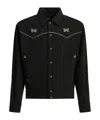 Needles Piping Cowboy Logo-embroidered Woven Jacket In Black