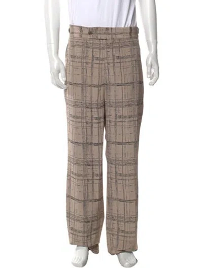 Pre-owned Needles Plaid Print Cargo Pants W/ Tags In Neutral