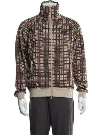Pre-owned Needles Plaid Print Jacket In Brown