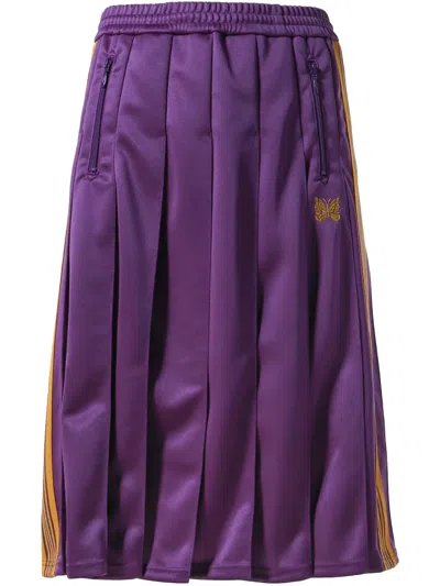 Needles Pleated Track Skirt In 紫色