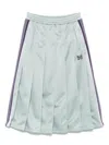 Needles Blue Pleated Track Midi Skirt In Green
