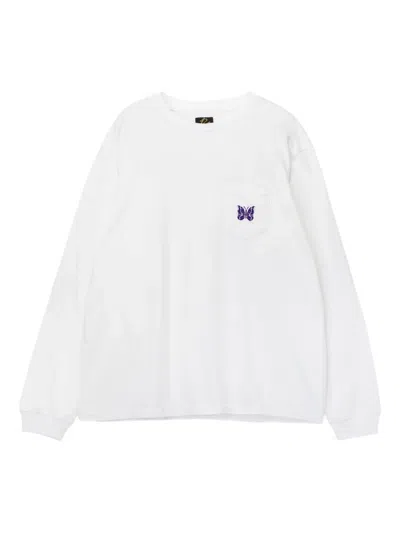 Needles Pocket Butterfly T-shirt In White