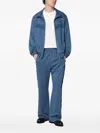 Needles Slate Blue Sweatshirt With Fringes In Blue