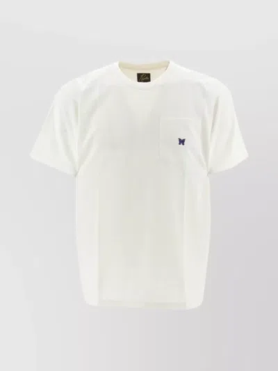 Needles Pocketed Crew Neck T-shirt In White