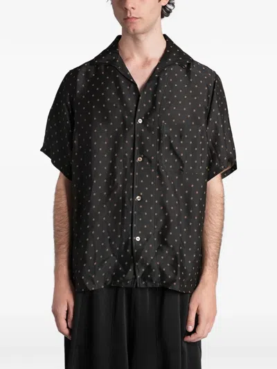 Needles Polka-dot Short-sleeve Shirt In Black