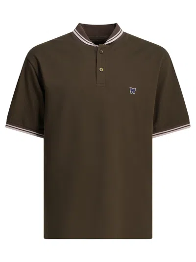 Needles “披肩领”纽扣 Polo 衫 In Brown