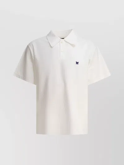 Needles Polo Shirts Collared Short Sleeves In White