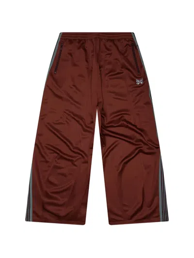 Needles Poly Smooth H.d. Side-stripe Track Pants In Brown