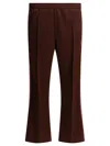 Needles Poly Smooth Logo Boot-cut Pants In Burgundy