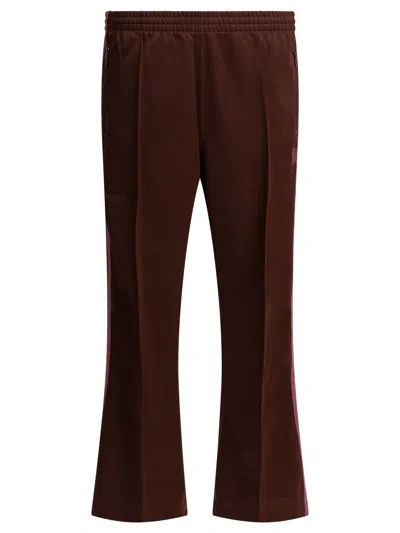 Needles "poly Smooth" Sports Pants In Burgundy