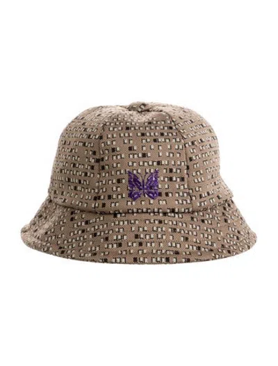 Pre-owned Needles Printed Bucket Hat In Brown