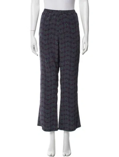 Pre-owned Needles Printed Wide Leg Pants In Purple