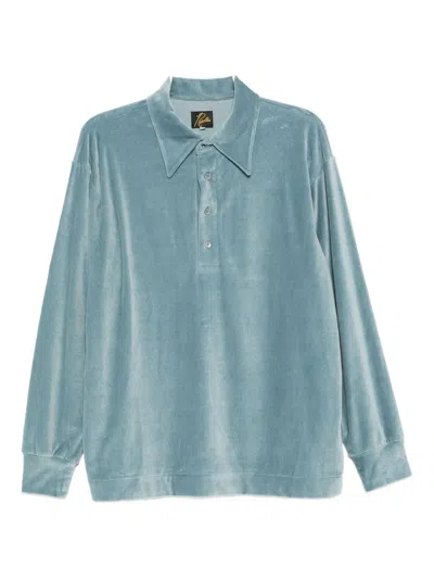 Needles Pullover Polo Shirt In Blue