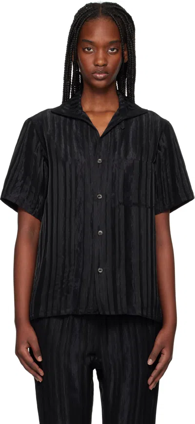 Needles Purple & Black Italian Collar Shirt In A-purple