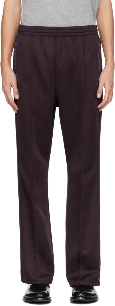 Needles Purple Poly Smooth Track Pants In A-dk.purple