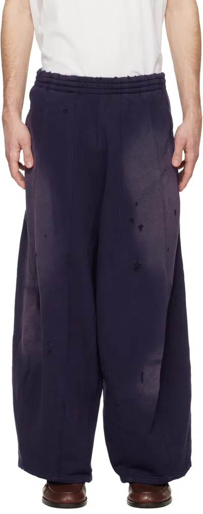 Needles Purple Darts H.d Sweatpants In Blue