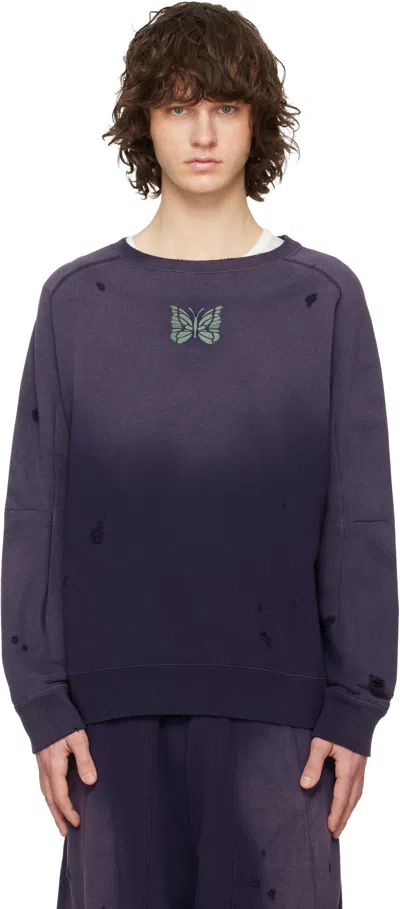 Needles Purple Deconstructed Sweatshirt