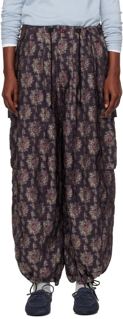 Needles Purple H.d. Cargo Pants In Brown
